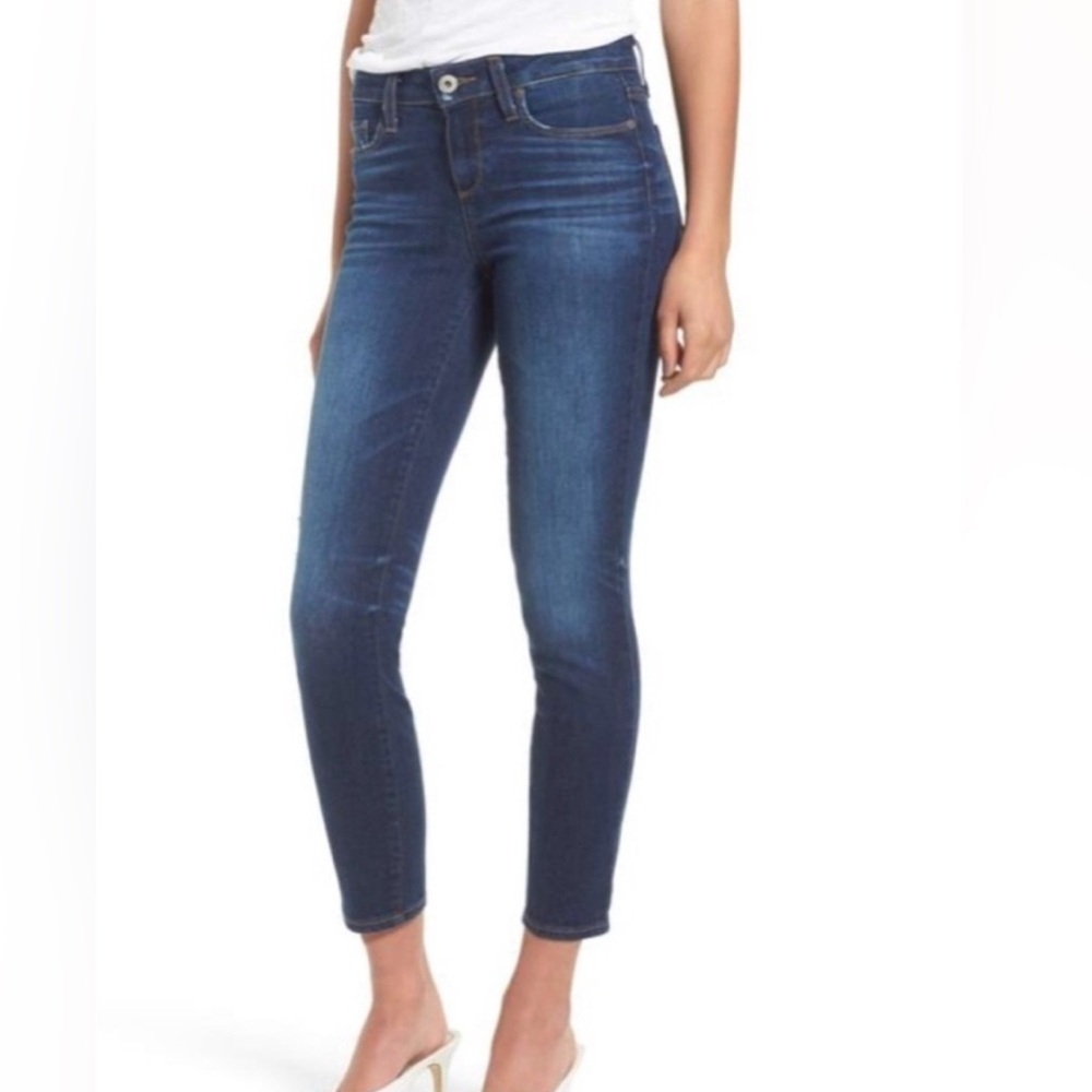 Paige Verdugo Ankle Skinny Blue Jeans 28